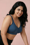 Zivame True Curv Double Layered Non Wired Full Coverage Super Support Bra - Real Teal — thumbnail 3